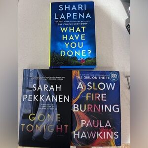 3 hardcover suspense novels